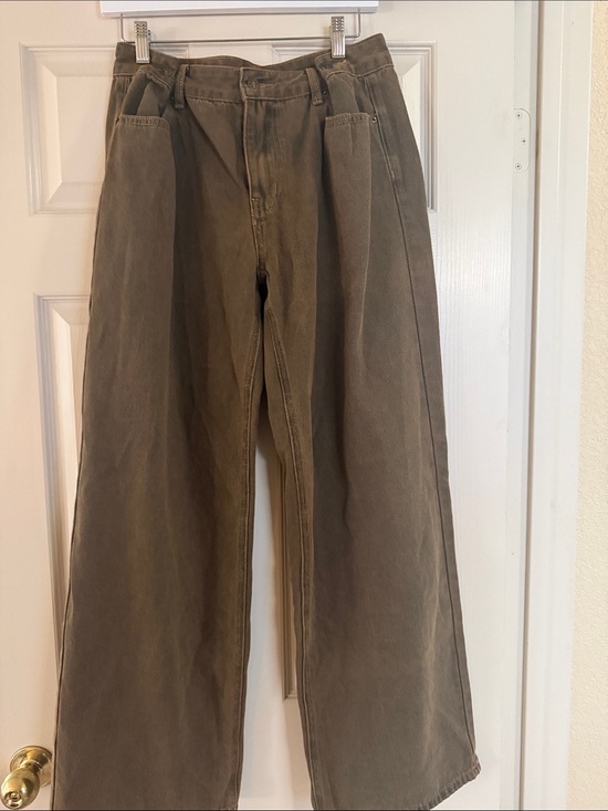 Lioness Denim - Lioness Wide-Leg Flare Jeans in Washed Brown